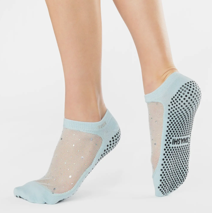 Sparkle Mesh Grip Sock