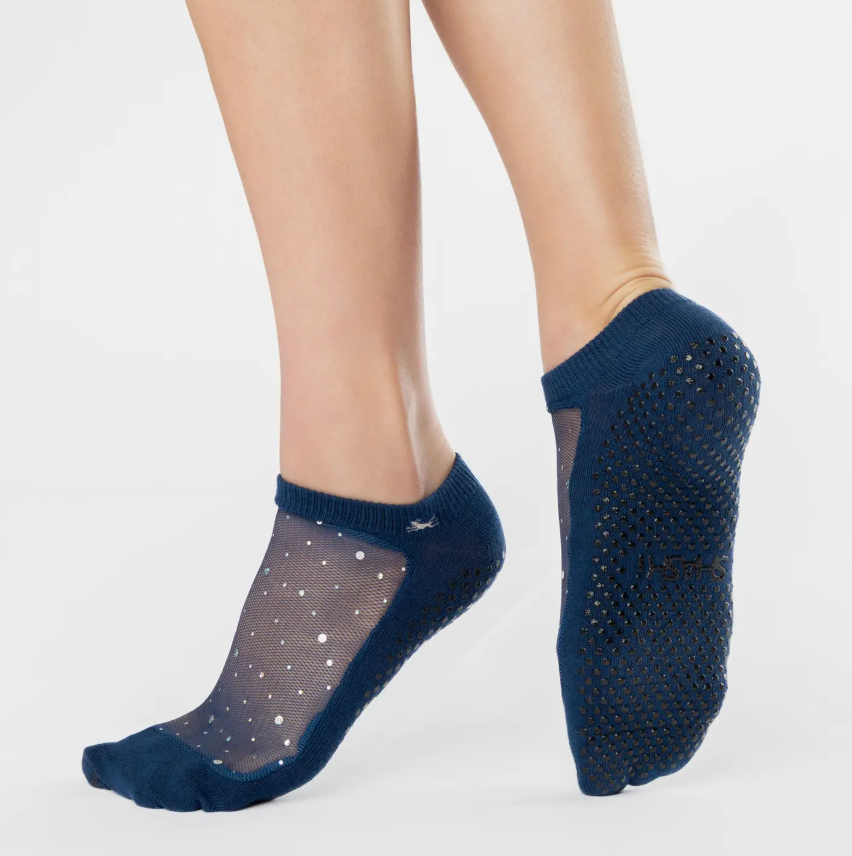 Sparkle Mesh Grip Sock